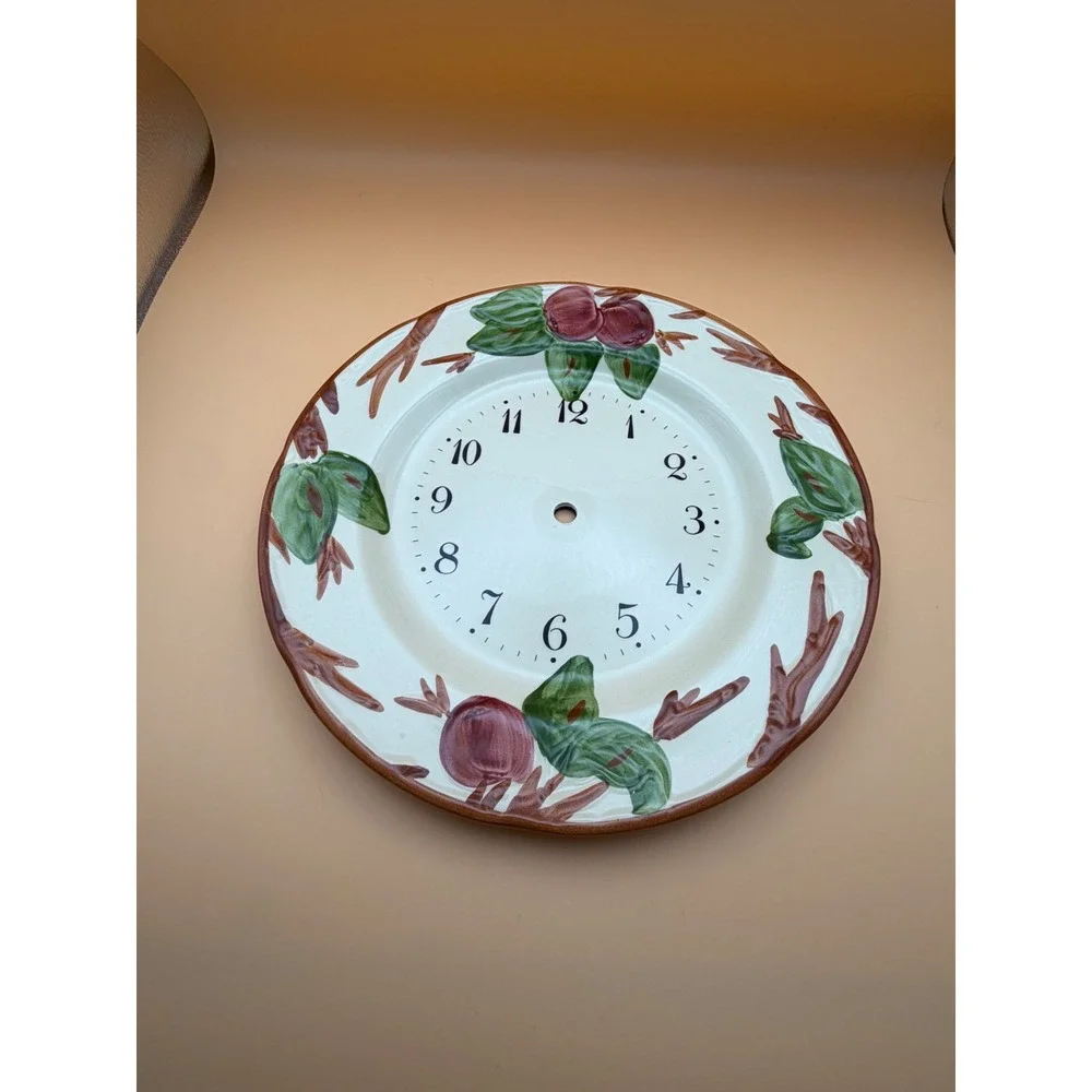 Franciscan Apple Clock Plate Face 10.5 Inch Johnson Bros Made in England Ceramic